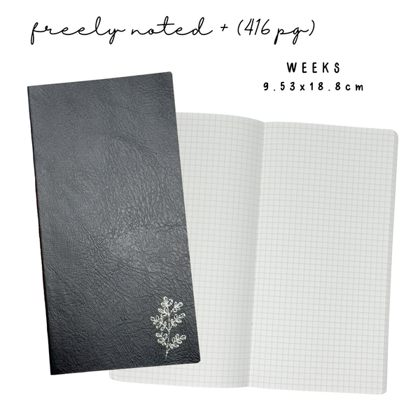 Weeks | Black Freely Noted + (416pg) | Tomoe River Paper Notebook