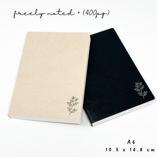 A6 Freely Noted + (400pg) | 52 gsm Tomoe River Paper Notebook (No Monthly Calendars)