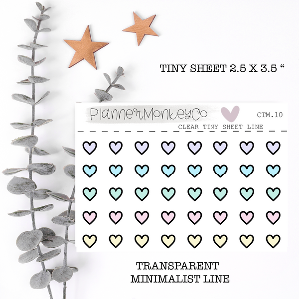 CTM.10 | Pastel hearts tiny sheet (Transparent)
