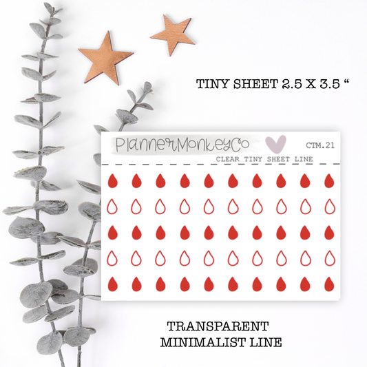 CTM.21 | Period Drop Tiny Sheet (transparent)