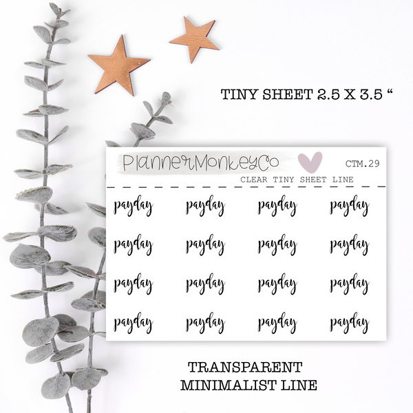 CTM.29 | Payday script tiny sheet (Transparent)