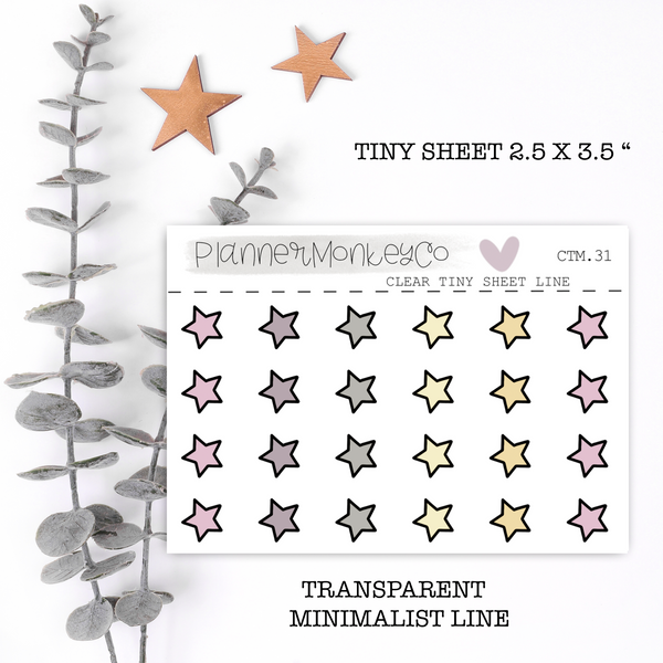 CTM.31 | New Years Stars Tiny Sheet (Transparent)