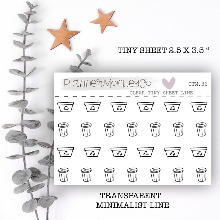 CTM.36 | Garbage + Recycling Tiny Sheet (transparent)