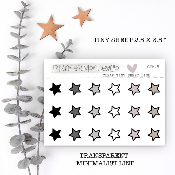 CTM.5 | Minimal Star Variety Tiny Sheet (Transparent)