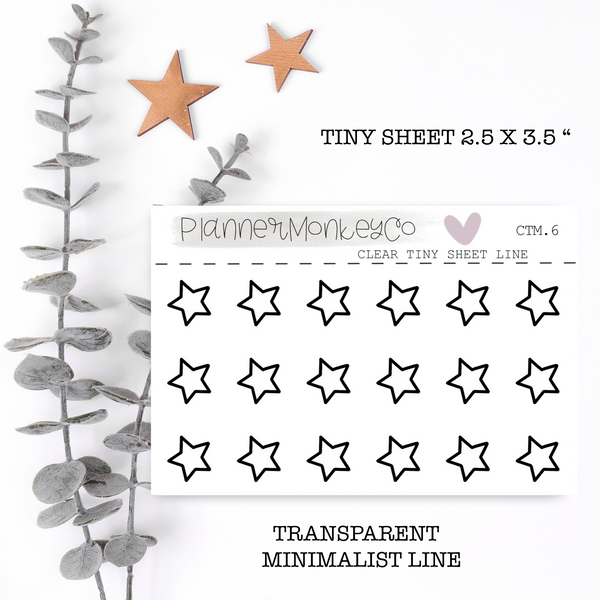 CTM.6 | Star Outline Tiny Sheet (Transparent)
