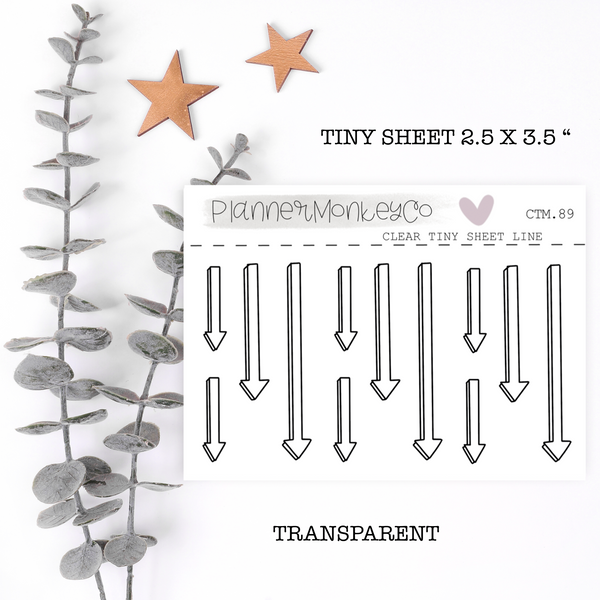 CTM.89 | Straight Arrows Tiny Sheet (Transparent)