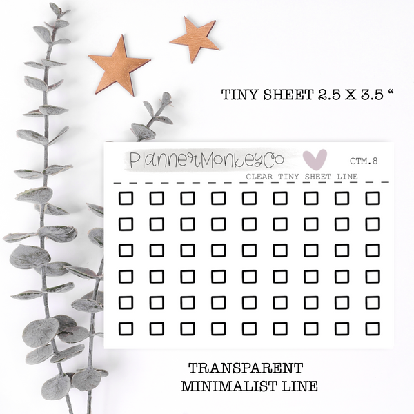CTM.8 | Minimal Square check boxes tiny sheet (Transparent)