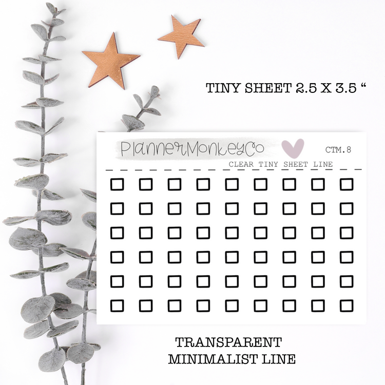 CTM.8 | Minimal Square check boxes tiny sheet (Transparent)