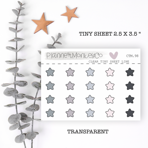 CTM.98 | Starry Night Stars Tiny Sheet (Transparent)