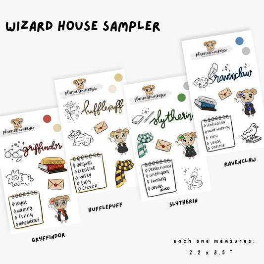 Wizard House Sampler | Gryffindor, Hufflepuff, Slytherin, Ravenclaw