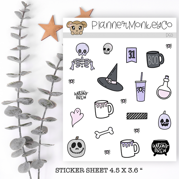 D50 | Pastel Halloween Doodles