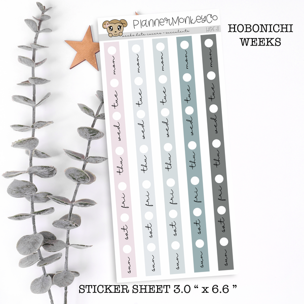 HOF.11 | Hobonichi Weeks Date Cover Strips "