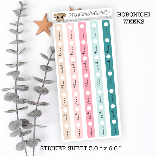 HOF.8 | Hobonichi Weeks Date Cover Strips " Spring "