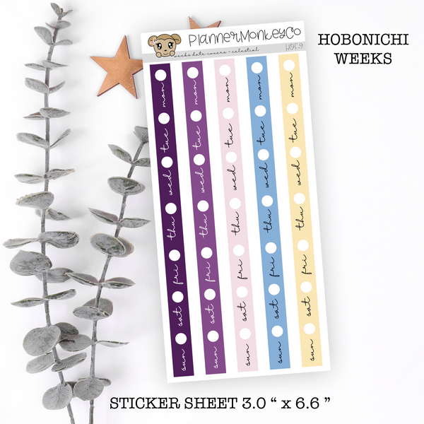 HOF.9 | Hobonichi Weeks Date Cover Strips " Celestial "