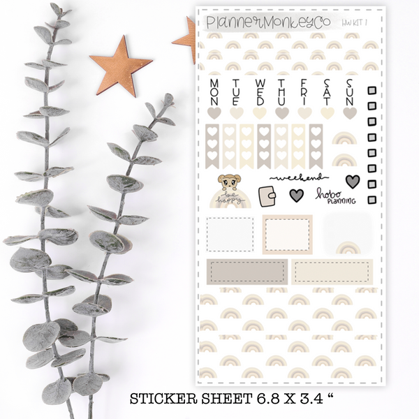Neutral Rainbow Hobonichi Weeks Kit