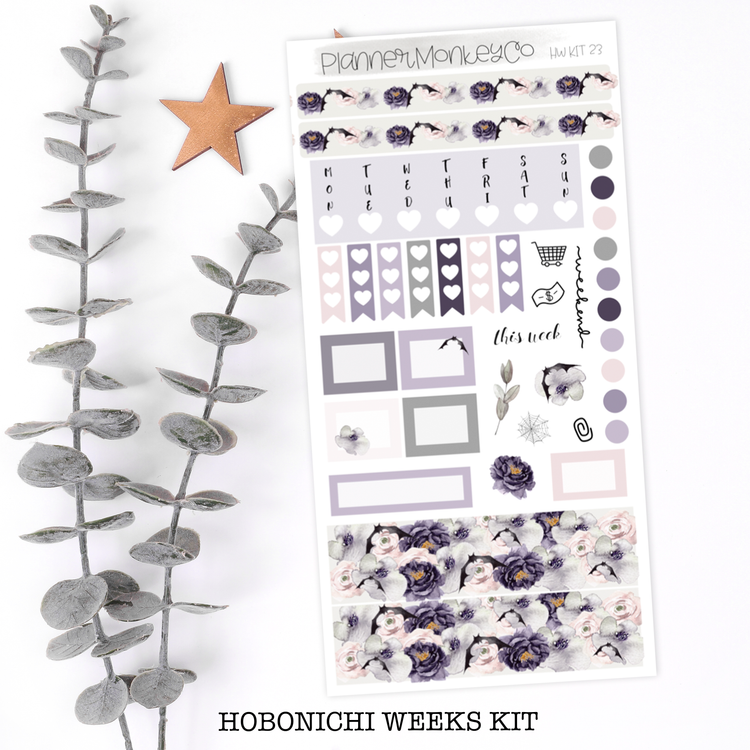 HWKIT23 | Hobonichi Weeks Kit ' Spooky Floral '