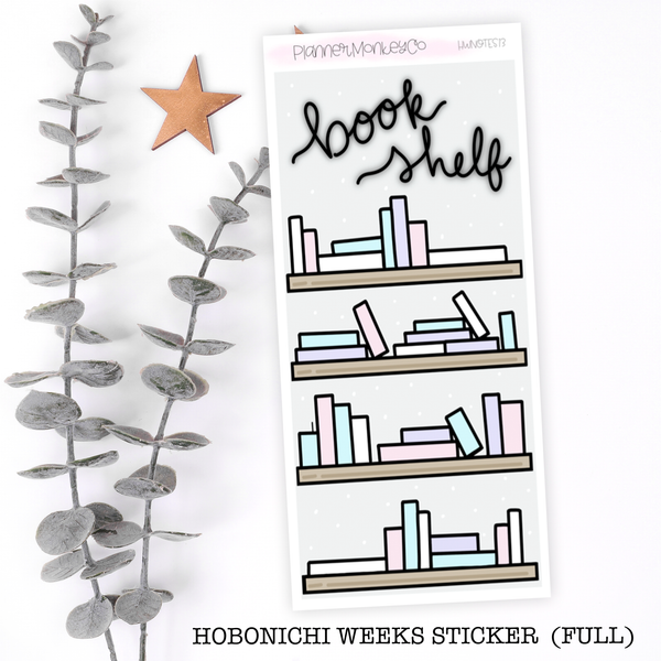 HWNOTES13 | Hobonichi Weeks ' Bookshelf ' Large Sticker