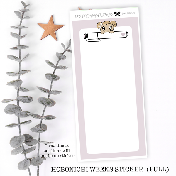 HWNOTES8 | Hobonichi Weeks ' macy mildliner blank note 'Large Sticker
