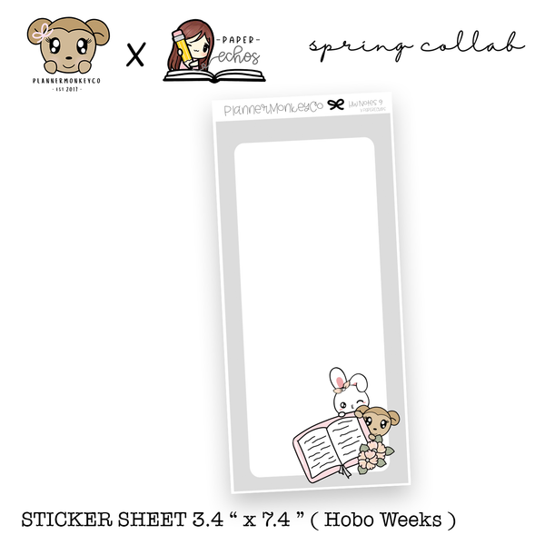 HWNOTES9 | Hobonichi Weeks ' Spring Doodle '  Large Sticker (PMC X PE)