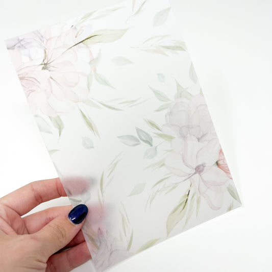 Delicate Bloom Vellum Sheet