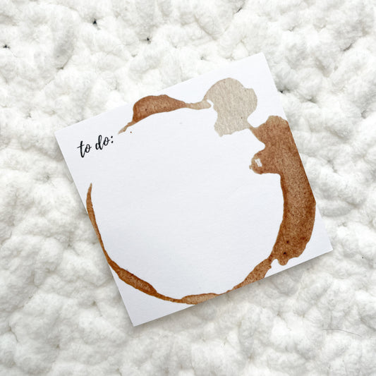 Coffee Stain To Do Sticky Note Pad ( 50pages Post-it Branded )