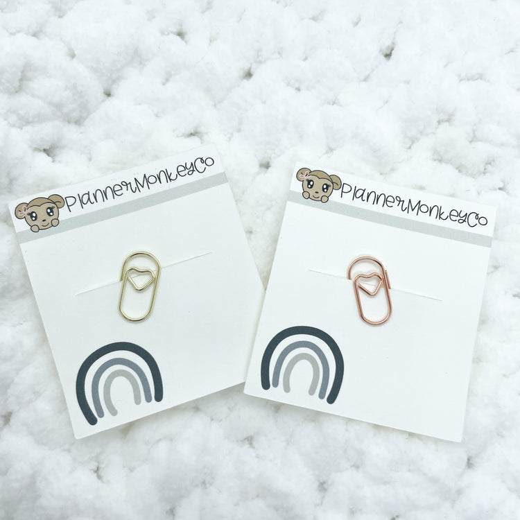 Mini Heart Paperclip | Rose Gold or Gold