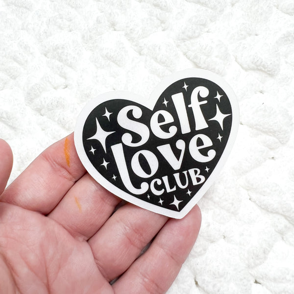 Self Love Club Die Cut Sticker  | Transparent Matte