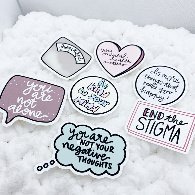 Mental Health Die Cut SET of 7 | Sticker Paper