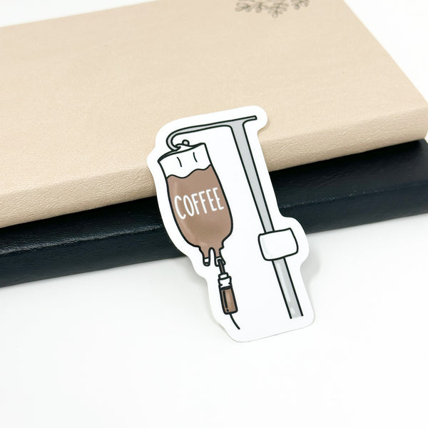 Coffee IV Vinyl Die Cut Sticker | Glossy