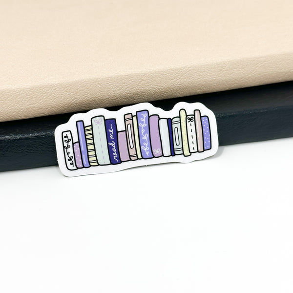 Whimsical Bookshelf Vinyl Die Cut Sticker | Gloss