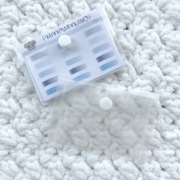 MINI (Tiny Sheet) Clear Envelope Plastic Sticker Storage Pouch