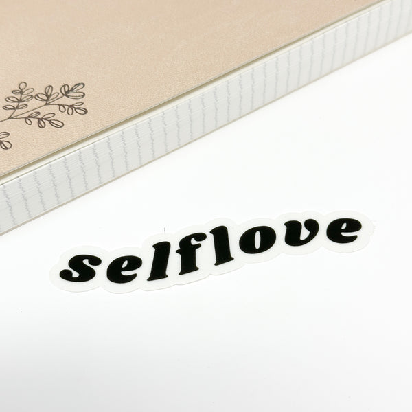 Self Love Script Die Cut Sticker | Transparent Matte