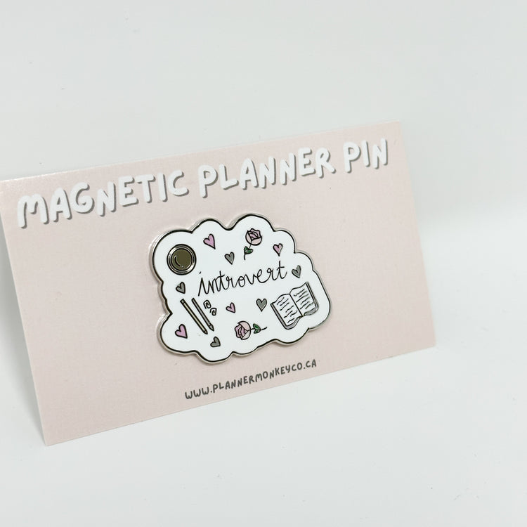 Introvert Enamel Magnetic Planner Pin
