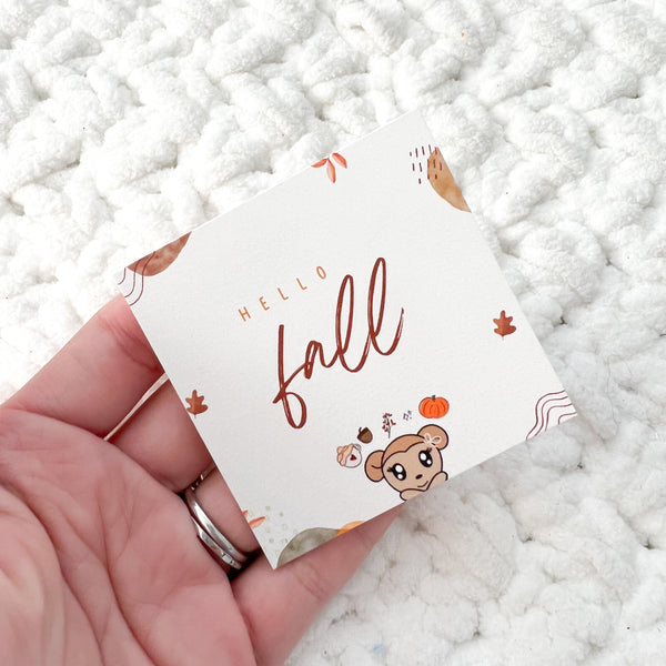 " Hello Fall " Die Cut Card | Cardstock
