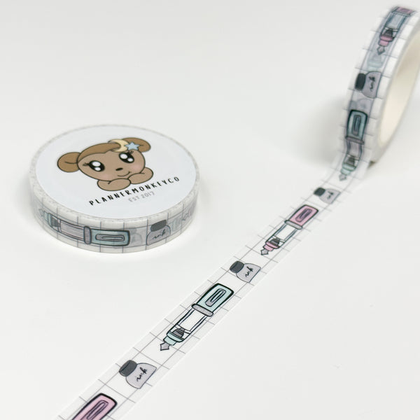Fountain Pen Grid Washi Tape | 10MM