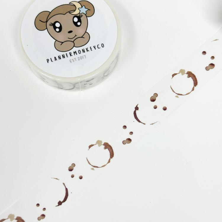 Coffee Stain Washi Tape | 15MM