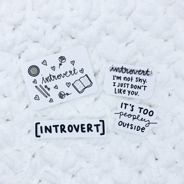 Introvert Die Cut SET of 4 | STICKER PAPER