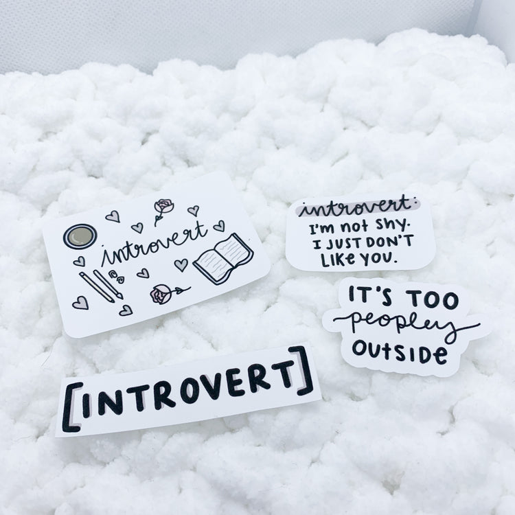 Introvert Die Cut SET of 4 | STICKER PAPER