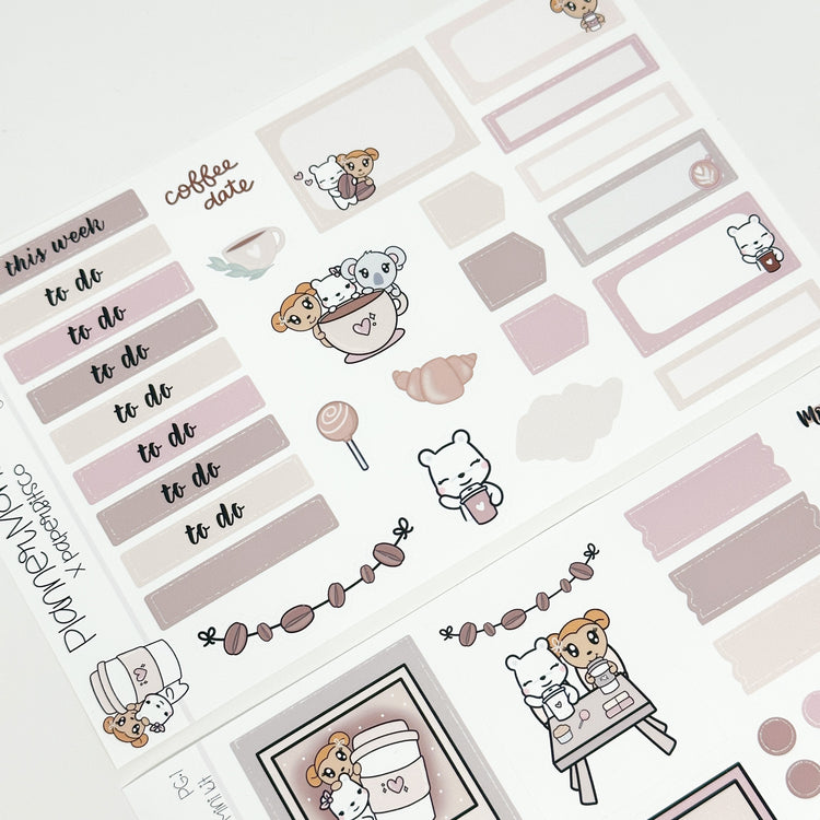 Cafe Collaboration Weekly Planning Mini Kit | 2 Pages (PMC X PBC)