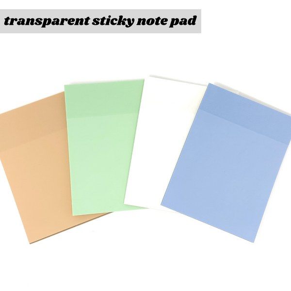 Transparent Sticky Note Pad (2.5 x 3.75) |