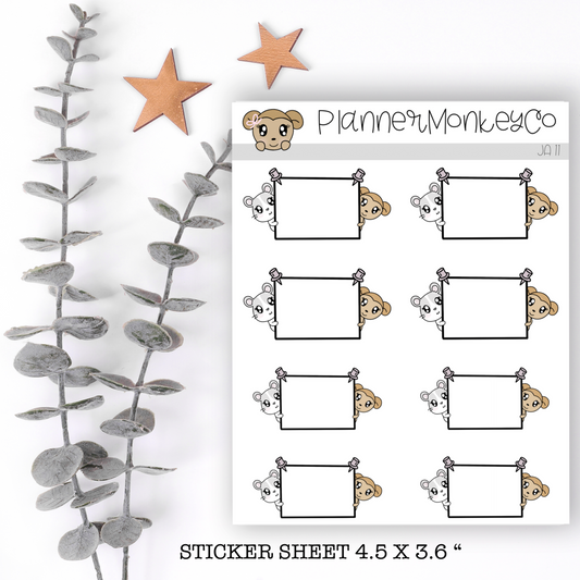 JA11 | Aria + Macy Peeking Note Box (Hamster)