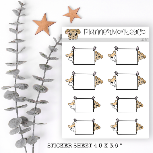 JA12 | Jack + Macy Peeking Note Box (Hamster)