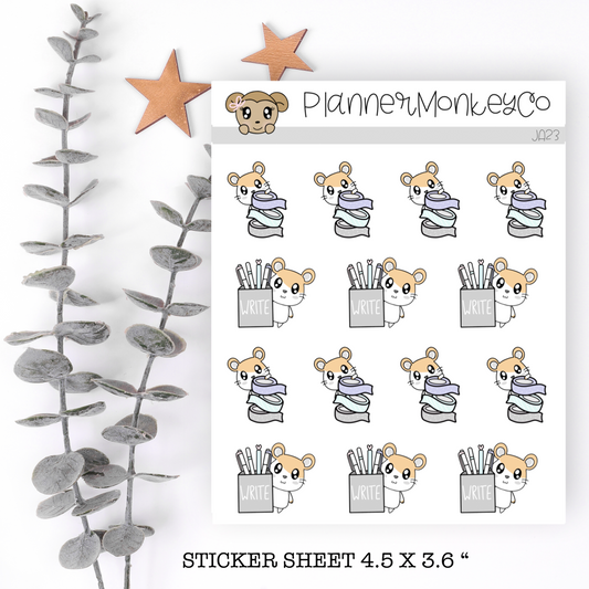 JA23 | Jack Pastel Stationery Doodles (Hamster)