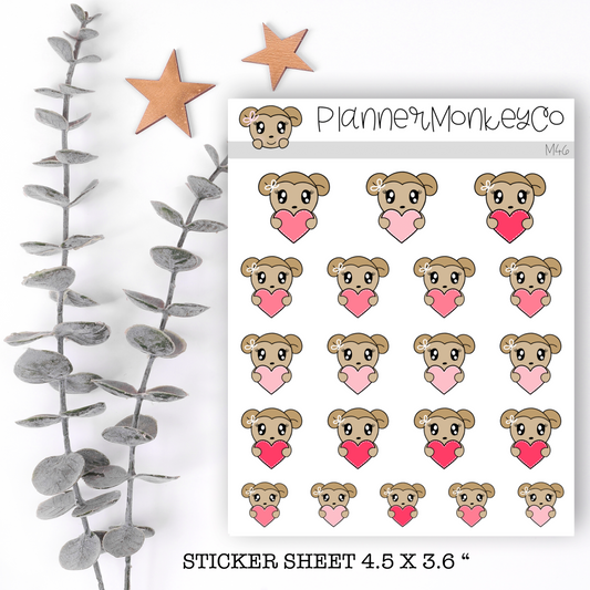 M146 | Macy Holding Heart Stickers