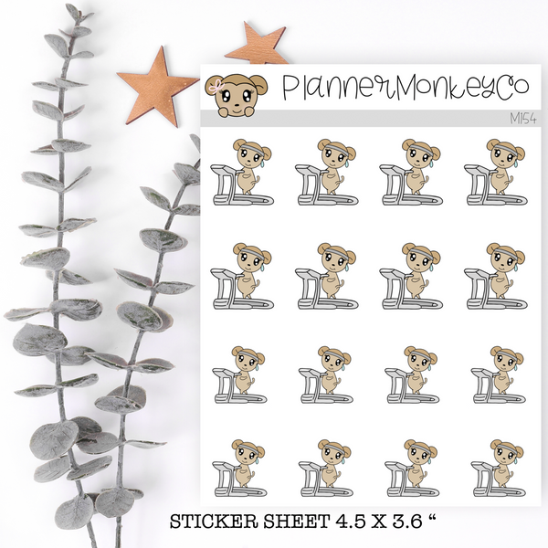 M57 | Macy On Treadmill / Gym Workout Stickers