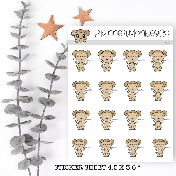 M54 | Meditation Macy Stickers