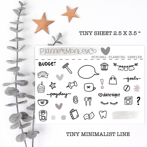 Minimal Planning Sampler Tiny Sheet