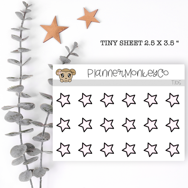 T105 | Pastel Pink Star Tiny Sheet