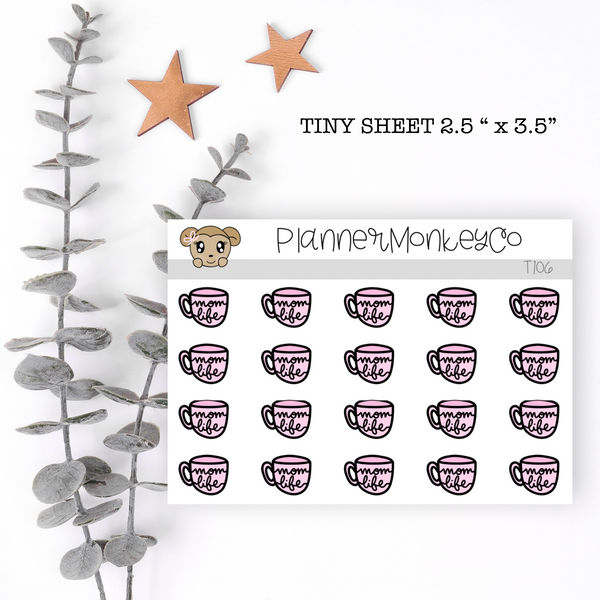 T106 | Mom life mug Tiny Sheet