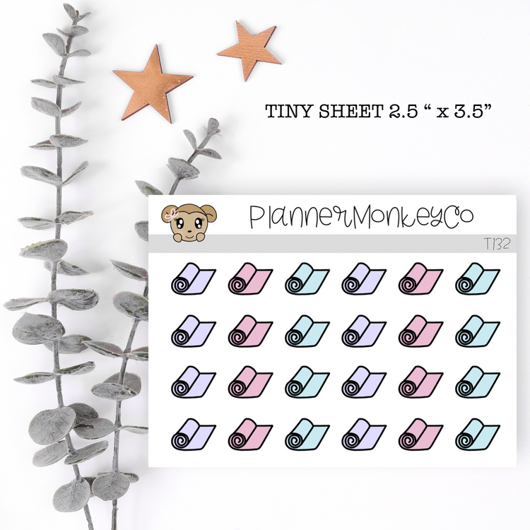T132 | Pastel Yoga Mat Tiny Sheet